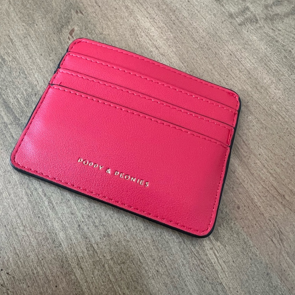 Poppy & Peonies new red Card Holder